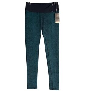 Calia by Carrie Underwood Textured Leggings Women's Small Caviar Deep Teal NWT